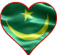 Flags Africa Mauritania Heart 