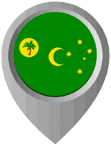 Bandiere Oceania Australia Cocos (Keeling) Islands Perno di posizione 