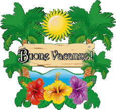 Messagi Italiano Buone Vacanze Sfondo trasparente 24 