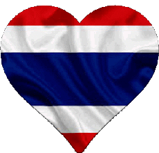 Banderas Asia Tailandia Corazón 