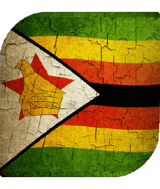 Drapeaux Afrique Zimbabwe Carré 