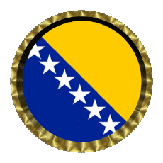Bandiere Europa Bosnia Erzegovina Rotondo - Anelli 