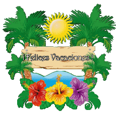 Mensajes Español Felices Vacaciones Fondo transparente 24 