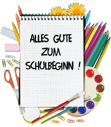 Messagi Tedesco Alles Gute zum Schulbeginn Sfondo trasparente 001 