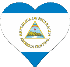 Bandiere America Nicaragua Cuore 