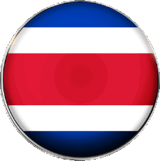 Drapeaux Amériques Costa Rica Rond 