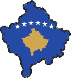 Fahnen Europa Kosovo Karte 