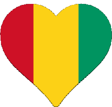 Drapeaux Afrique Guinée Coeur 