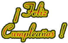 Nachrichten Spanisch Feliz Cumpleaños Fluo - Neon 001 