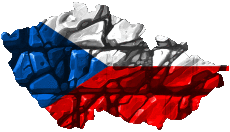 Drapeaux Europe Tchéquie Carte 