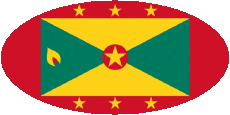 Fahnen Amerika Grenada-Inseln Oval 01 