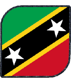 Bandiere America Saint Kitts e Nevis Quadrato 