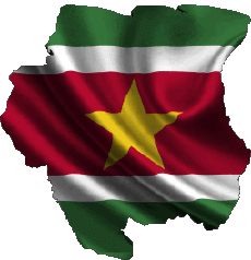Banderas América Surinam Mapa 