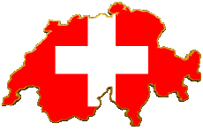 Flags Europe Swiss Map 