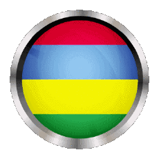Fahnen Afrika Mauritius Rund - Ringe 