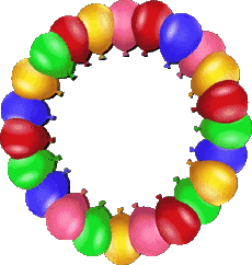 Mensajes Inglés Happy Birthday Balloons - Confetti 008 