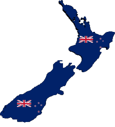 Flags Oceania New Zealand Map 