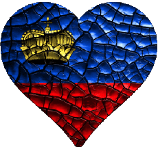 Bandiere Europa Liechtenstein Cuore 