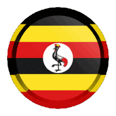Drapeaux Afrique Ouganda Rond - Anneaux 