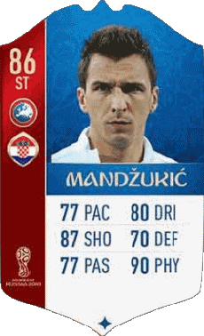 Multimedia Vídeo Juegos F I F A - Jugadores  cartas Croacia Mario Mandzukic 