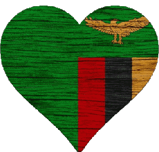 Flags Africa Zambia Heart 