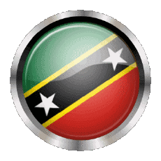 Flags America Saint Kitts and Nevis Round - Rings 