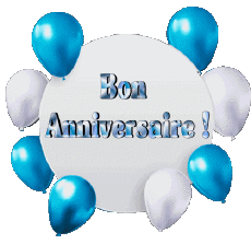 Mensajes Francés Bon Anniversaire Ballons - Confetis 010 