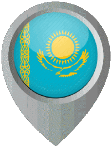 Fahnen Asien Kazakhstan Standort-Pin 