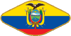 Bandiere America Ecuador Ovale 02 