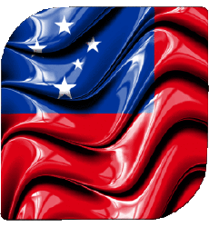 Drapeaux Océanie Samoa Carré 
