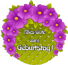 Messages German Alles Gute zum Geburtstag Blumen 019 