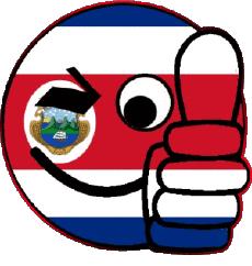 Fahnen Amerika Costa Rica Smiley - OK 