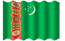 Bandiere Asia Turkmenistan Sventola 