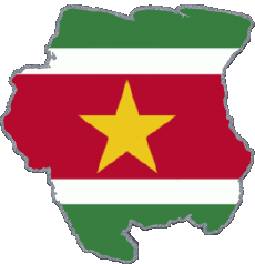 Drapeaux Amériques Suriname Carte 