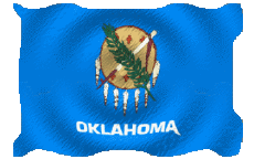 Drapeaux Amériques U.S.A - Etats Oklahoma Ondulation 