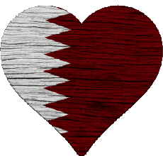Drapeaux Asie Qatar Coeur 