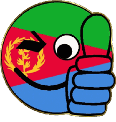 Fahnen Afrika Eritrea Smiley - OK 