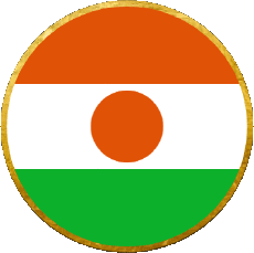Drapeaux Afrique Niger Rond 