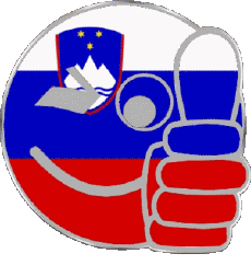 Fahnen Europa Slowenien Smiley - OK 