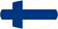 Drapeaux Europe Finlande Ovale 