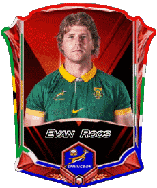 Sport Rugby - Spieler Südafrika Team 2025 Evan Roos 
