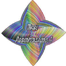 Messagi Francese Bon Anniversaire Abstrait - Géométrique Sfondo trasparente 018 