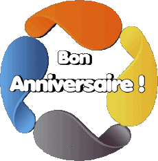 Mensajes Francés Bon Anniversaire Abstrait - Géométrique 011 