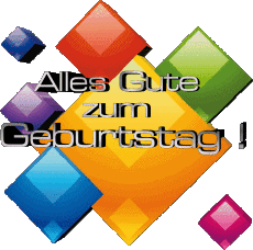 Messagi Tedesco Alles Gute zum Geburtstag Zusammenfassung - geometrisch Sfondo trasparente 014 