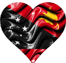 Drapeaux Océanie Papouasie-Nouvelle-Guinée Coeur 