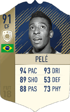 1958-Multimedia Videospiele F I F A - Karten Spieler Brasilien Pelé 1958