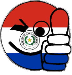 Fahnen Amerika Paraguay Smiley - OK 