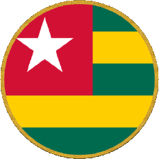 Drapeaux Afrique Togo Rond 