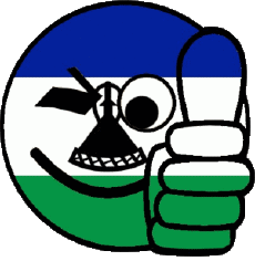 Drapeaux Afrique Lesotho Smiley - OK 