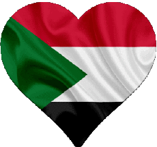 Flags Africa Sudan Heart 